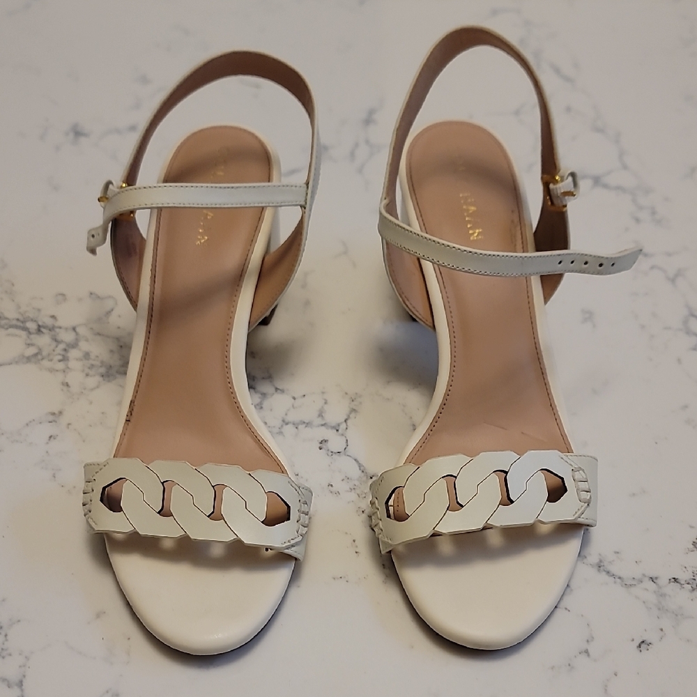 Cole Haan White Leather Heels